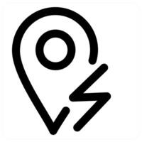 Location and navigate concept in black color vector