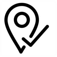 Approve Location icon concept in black color vector