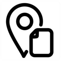 File Location icon concept in black color vector