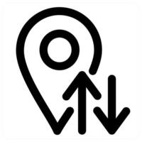Sync Location icon concept in black color vector