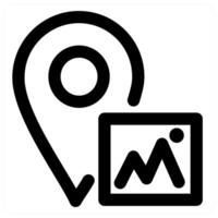 Image Location icon concept in black color vector