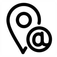 Mail Location icon concept in black color vector