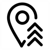 Location and availability icon concept in black color vector