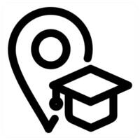 Study Location icon concept in black color vector