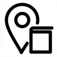Library Location icon concept in black color vector