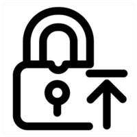 Lock Upload and upload icon concept in black color vector