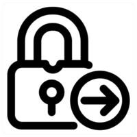 Send Lock icon concept in black color vector