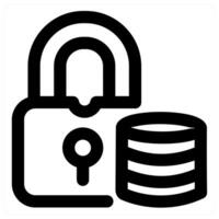 Lock Server icon concept in black color vector