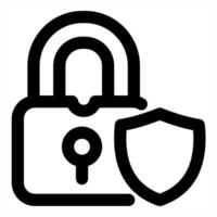 Lock Security icon concept in black color vector