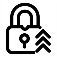 Lock and security icon concept in black color vector