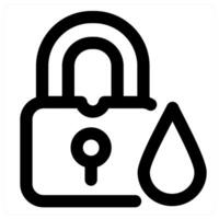 Lock and protection in black color vector