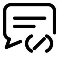 Message and service icon concept in black color vector