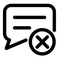Wrong Message and wrong icon concept in black color vector