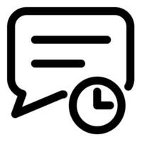 Message On Time concept in black color vector