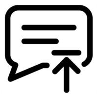 Upload Message and upload i icon concept in black color vector