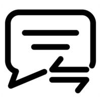 Message Sync and refresh icon in black color vector