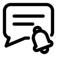Message Notification and info icon concept in black color vector