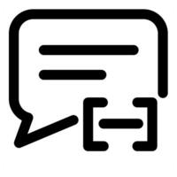Message and chatting icon in black color vector