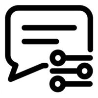 Message and chatting concept icon concept in black color vector