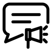 Message Volume icon concept in black color vector