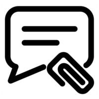 Link Message icon concept in black color vector