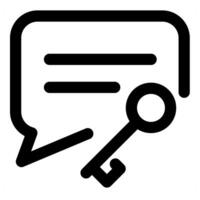 Key Message icon concept in black color vector