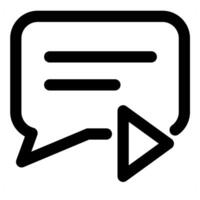 Message and media icon concept in black color vector