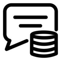 Server Message icon concept in black color vector