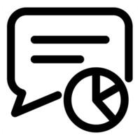 Statistics Message icon concept in black color vector