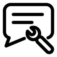 Message Setting and message icon concept in black color vector