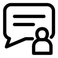 Personal Message icon concept in black color vector