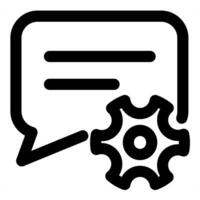 Message Setting icon in black color vector