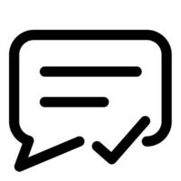 Approve Message icon in black color vector