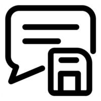 Drive Message icon concept in black color vector