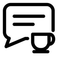 Tea Message icon concept in black color vector