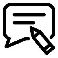 Edit Message and chatting icon concept in black color vector