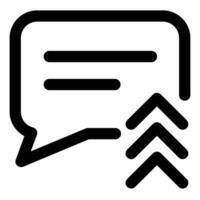 Message and service icon in black color vector