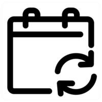 Share Calendar and calendar icon concept in black color vector