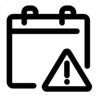 Prohibited Calendar icon concept in black color vector