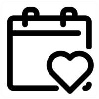 Favourite Calendar in black color vector