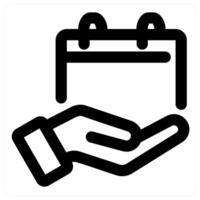 Calendar and event icon in black color vector