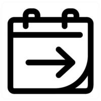 Send Calendar icon concept in black color vector