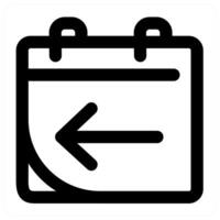 Receive Calendar icon concept in black color vector
