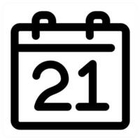Calendar and planner in black color vector