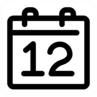 Calendar and planner icon in black color vector