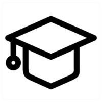 Graduation and diploma in black color vector