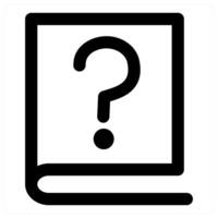 Query icon concept in black color vector