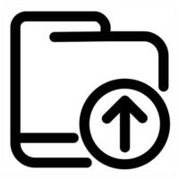 Upload Folderand folder icon concept in black color vector