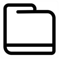 Folder concept icon in black color vector