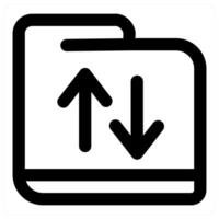 Folder Sync icon concept in black color vector